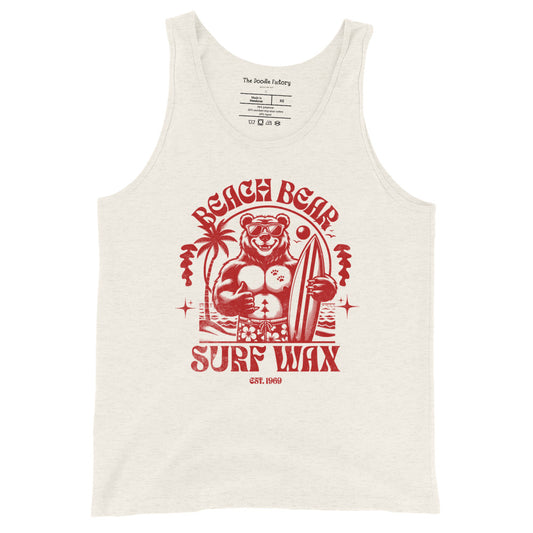 Beach Bear Surf Wax - red letters Men's Tank Top