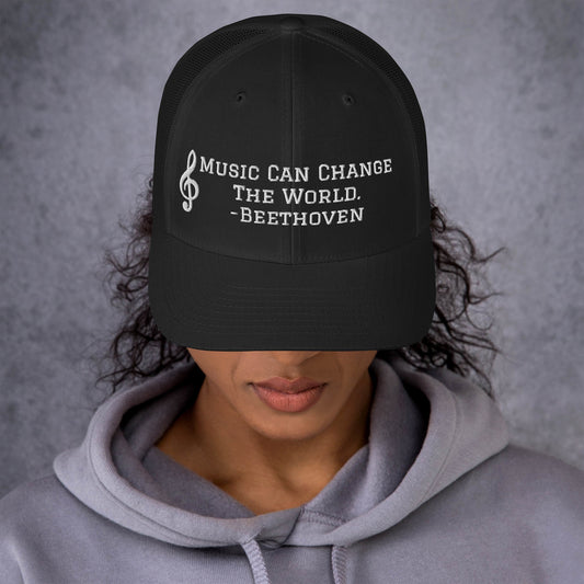 Music Can Change The World Trucker Cap