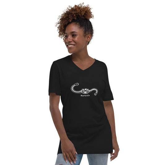 Taino Huracán Symbol Unisex Short Sleeve V-Neck T-Shirt