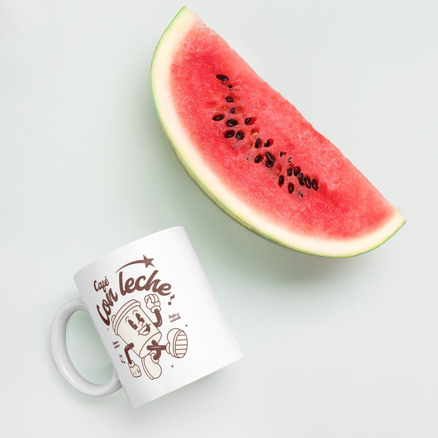 Café Con Leche - White glossy mug