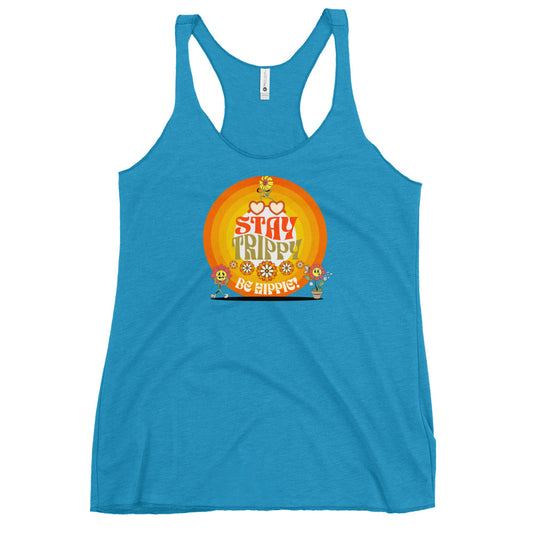 Stay Trippy Be Hippie Women's Racerback Tank